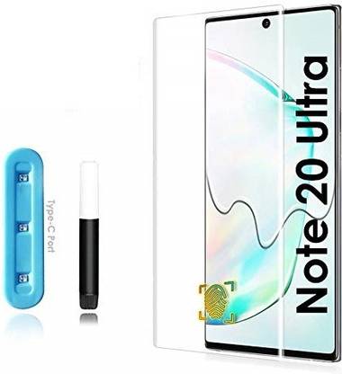 KHR Edge To Edge Tempered Glass for Samsung Galaxy Note 20 Ultra Curved UV tempered glass with UV Light, Glue and Cleaning Wipes Full Coverage Edge to Edge, Liquid UV Tempered Glass