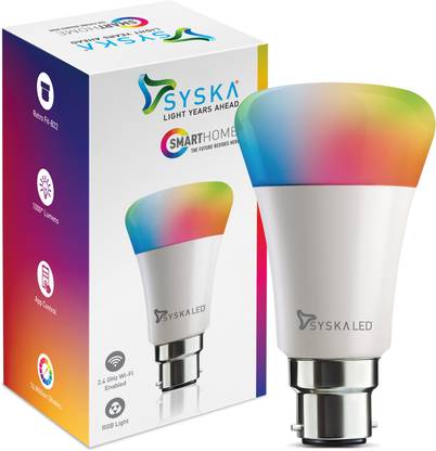 Syska Wi-Fi Led 12W 16Million Shades Smart Bulb