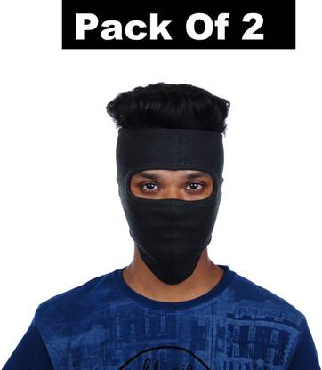 IM UNIQUE Black Bike Face Mask for Men & Women