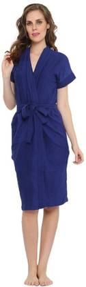 Flipkart SmartBuy Royalblue Free Size Bath Robe