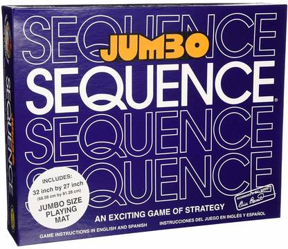 Zicko Jumbo Sequence Party Game With Jumbo Size Mat of 32 x 27 Inches Party & Fun Board Game