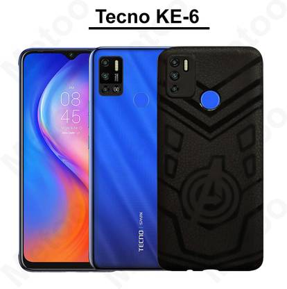 METOO Back Cover for Tecno KE-6 Black Back Cover, Plain Black Back Cover
