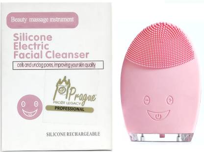 AGAM Silicone Face cleaning Massager ,face massage Vibrator , Electric Face cleanser Facial Cleanser System & Brush