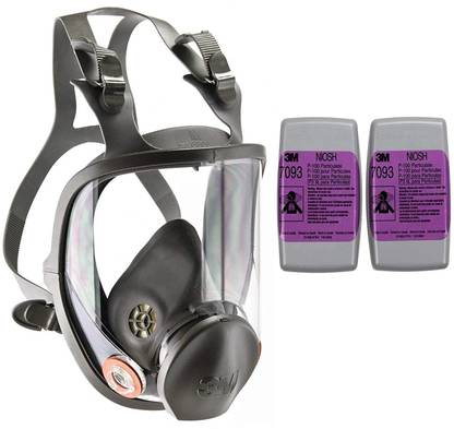3M 6800 Full Face Respirator with 1 Pair P100 7093 filter