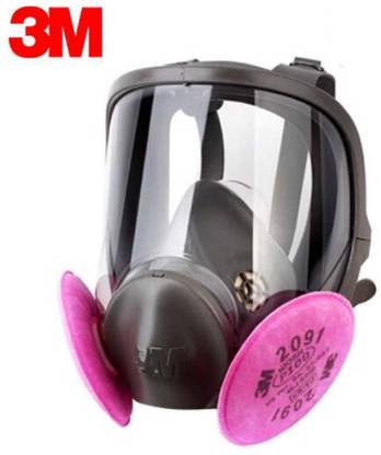 3M 6800 Full Face Respirator with 1 Pair P100 2091 filter
