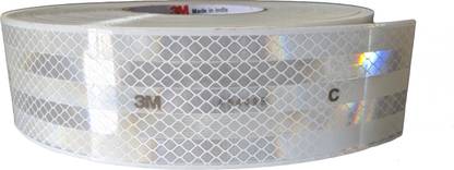 3M 2" Width x 5 Feet Length High Intensity Reflective 50.8 mm x 1.524 m White Reflective Tape