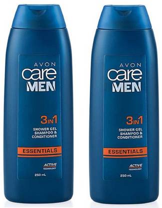 AVON Care Men Essentials 3-In-1 Shower Gel, Shampoo & Conditioner 250 ML Each