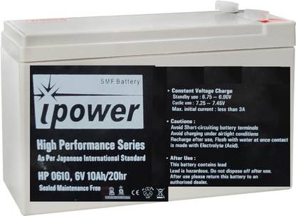 IPOWER 12V 10Ah Battery Flooded Solar Battery