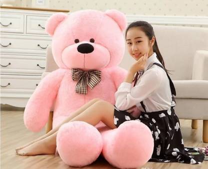 LittleBuoy 4 feet teddy bear pink color  - 120 cm