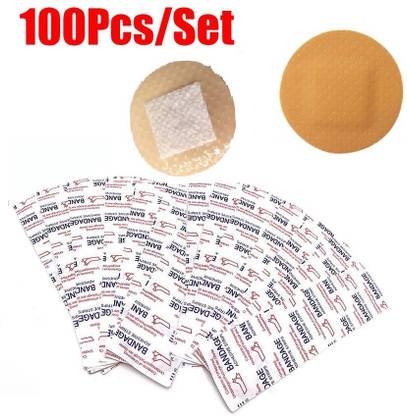 Agarwals Mediplast Round Plastic Spot Bandage Adhesive Strips (Pack of 100) Adhesive Band Aid