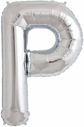 FL SJY Solid silverP Letter Balloon