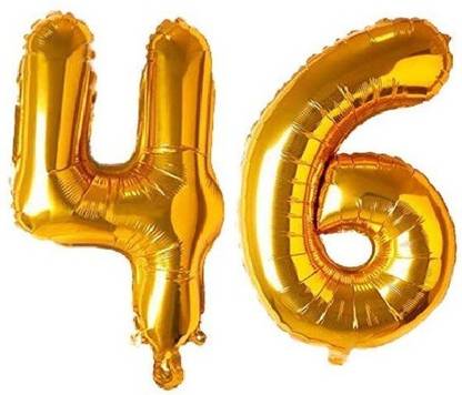 CC&S Solid '46' (FORTY-SIX) Number/Digit/Numerical Foil balloon Letter Balloon