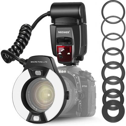 Neewer Macro TTL Ring Flash Light with AF Assist Lamp for Camera Led Light 1 lx Camera LED Light