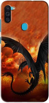NDCOM Back Cover for Samsung Galaxy M11 Dragon Printed