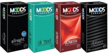 MOODS Allnight, Dotted, Ultrathin and Ribbed Condom