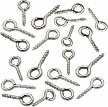 boruz Silver Curtain Hooks, Tieback Hook, Curtain Rings, Cord Pull Metal