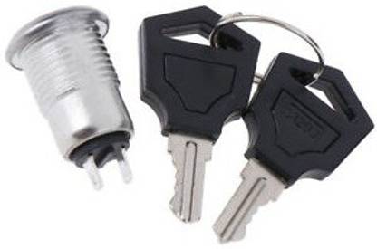 EMERGING TECHNOLOGIES 12mm Mini Key Switch ON/OFF Lock Switch KS-02 KS02 Electronic Switch 3A 250V Electronic Components Electronic Hobby Kit