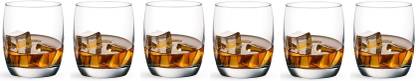 MANTRAA SALES (Pack of 6) Thick Heavy Bottom Lead Free Hand Blown Crystal Water Juice Whiskey Wine Scotch Bourbon and Old Fashioned Cocktails Glasses Set 250ML Pack of (6 Pcs.) Glass Set Whisky Glass