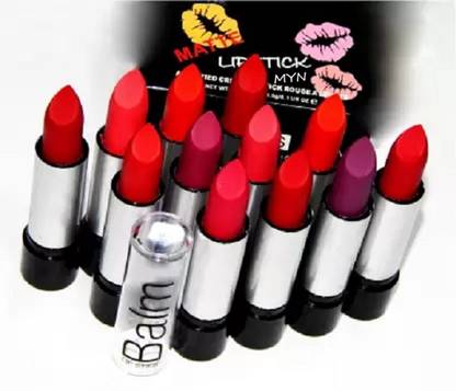 Marie Huda Balm Super Matte Lipstick Pack Of 12 Super Shades