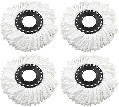 CLP Group Head Replace Refill Replacement Cloth Easy Washing Magic Mops 360 Degree Rotating Mop Head (Pack of 4) Refill