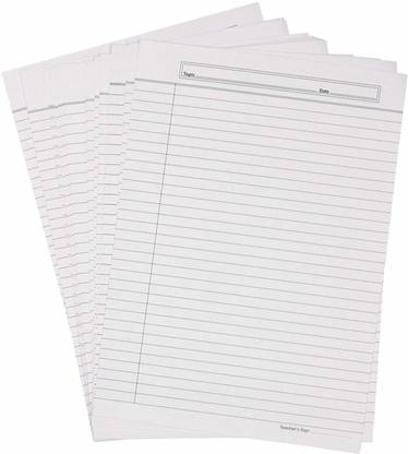 IKIS A4 Size Both Side Ruled Sheet for Project/Assignment/Practical/Homework (Pack of 100 sheets) ruled a4 80 gsm A4 paper