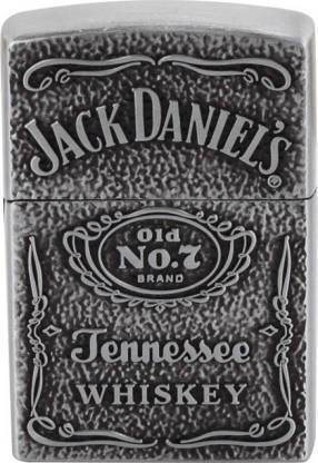 Mithi 0 Refillable Antique Jack daniels Shaped Cigarette Lighter Pocket Lighter (Silver) Pocket Lighter