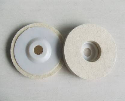 Ess Aar Wool Polishing Wheel Buffing Pad for polishing stainless steel, metal, marble, glass ceramic, 4 Inch (Set of 2) Metal Polisher