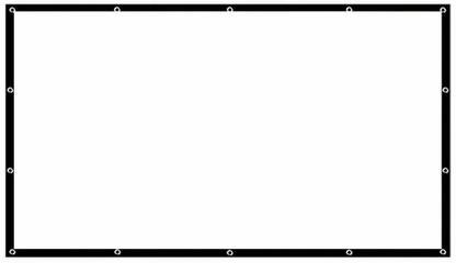 Moiz Eyelet Foldable Projector Screen 4:3 Aspect Ratio 7 ft. (W) x 5 ft. (H) Projector Screen (Width 213 cm x 152 cm Height)
