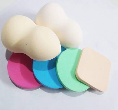 Miss Hot 6-in-1 Imported Latex-Free Eco-Friendly Anti-Microbial Beauty Blender Makeup Sponge ( Multi Color )
