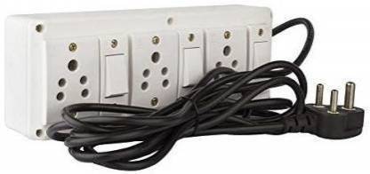 JELECTRICALS 3 Switch, 3 Socket & 3 Meter Wire Heavy Duty Extension Board 3  Socket Extension Boards