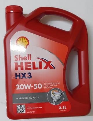 Shell Helix HX3 20W50 Shell Helix HX3 20W50 Synthetic Blend Engine Oil