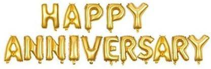 Offer99 Solid "HAPPY ANNIVERSARY" Decoration Letter Foil Balloon For aNNIVERSARY Party Letter Balloon Letter Balloon