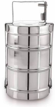 DEEPANGEL TIFFIN STEEL 3 BOX BIG SIZE 1 BOX CAPICITY 700 ML STAINLESS STEEL 3 Containers Lunch Box