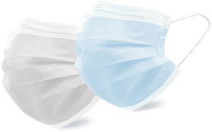 Kiraro 4 Ply Surgical Masks 4 Ply Disposable Face Masks (Pack of 100 - 50 Each Color) Export Quality Non Woven Fabric Mask With 4 Layer Protection and Comfortable Nose Clip (Grey, Blue) Surgical Mask With Melt Blown Fabric Layer