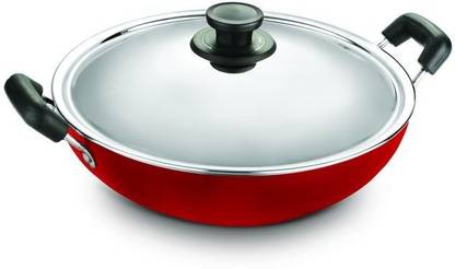 Pigeon Storm Kadhai 25.7 cm diameter with Lid 3 L capacity