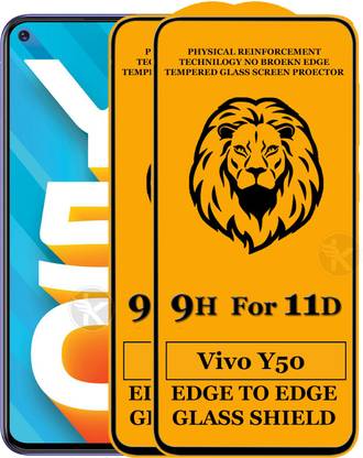 Kreatick Edge To Edge Tempered Glass for Vivo Y50