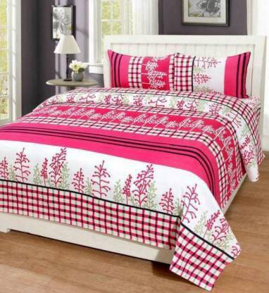 nick creation 125 TC Polycotton Queen 3D Printed Flat Bedsheet