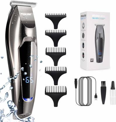 NIKAI Hair Clippers for Men Professional Hair Cutting Kit Electric Rechargeable Beard Trimmer Cordless Trimmer 100 min  Runtime 4 Length Settings