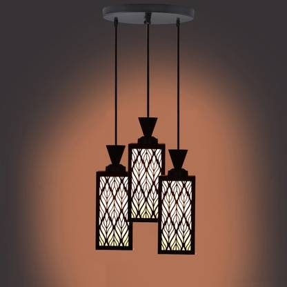DecorVista 3 Light Creative Wooden Pendant Lamp for Room,Foyer,Hallway Ceiling Lamp Pendants Ceiling Lamp