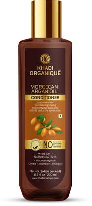 khadi ORGANIQUE Argan oil Hair conditioner For Prevents From Premature Greying, Improves Hair Elasticity, Silky & Seductive Perfection.