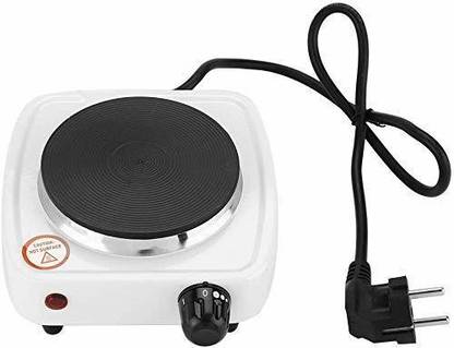Easydex 00W Portable Electric Stove Hot Plate Coffee Heater Kitchen Cooking Tool|EU Plug Type Induction Cooktop (White, Push Button) Stainless Steel Manual Gas Stove