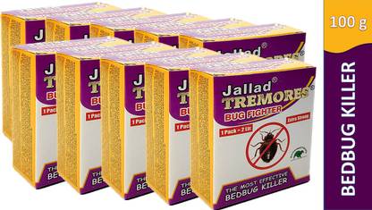 Jallad TREMORES BUG FIGHTER Bed Bug Killer - Pest Control 100 gms (Pack of Ten)