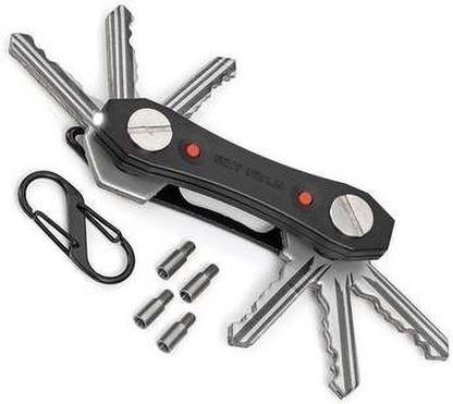 Wishbone Key Ninja Organize Up to 30 Keys, Dual LED Lights, Built in Bottle Opener - Ultimate Key Organizer Key Chain