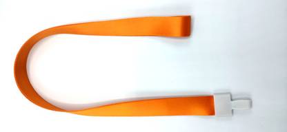 CLICK N HOME Premium ID Card Lanyard (Plastic Clip Attachment) orange color Pack of 50 Lanyard