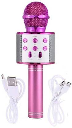 divinestar Best Buy 858 Best Karako Mic Wireless/wire Handheld Bluetooth Mic with Speaker Audio Recording,Singing Practice,Mini Function,in Built Karaoke Feature & Bluetooth Connection VIV.O /Opp.o All MOBILE/LAPTOP/PC/TABLETR Microphone