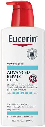 Eucerin Advanced Repair Lotion, Fragrance Free, 16.9 Fl Oz