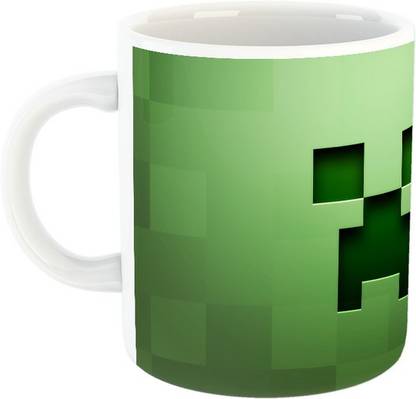 CreateCraft criper face minecraft printed Ceramic Coffee (330) Ceramic Coffee Mug