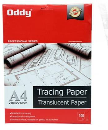 Oddy BUTTER PAPER UNRULED A4 100 gsm Transparent Paper