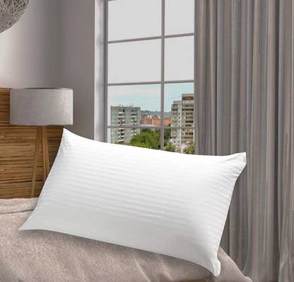 ROYALREOX Polyester Fibre Sleeping Pillow Pack of 1 Stripes