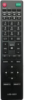Com C Television Remote Control Compatible for INTEX LED-3221 LCD LED TV Intex Remote Controller